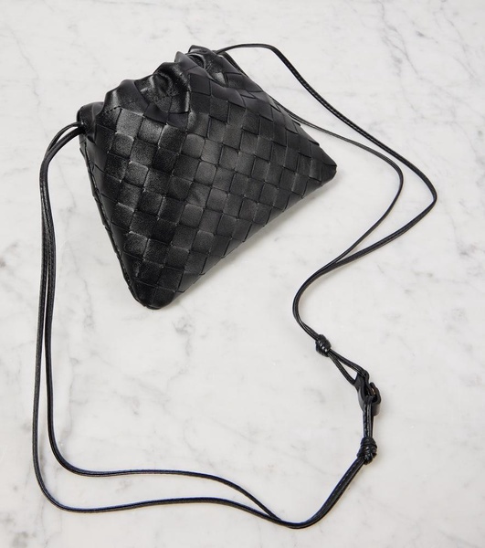 Small Intrecciato leather pouch