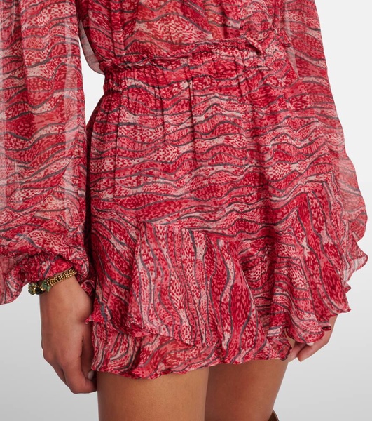 Sornel ruffled printed shorts