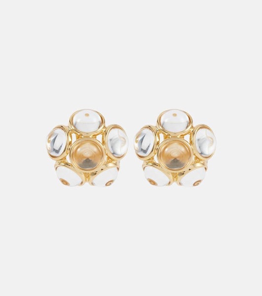 Flower clip-on earrings