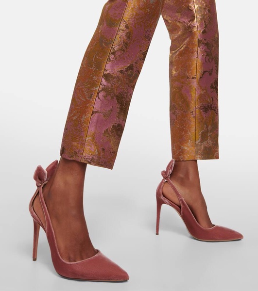 Bow Tie 105 velvet pumps