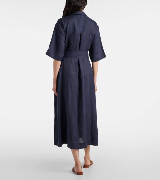 Larnaca linen midi dress