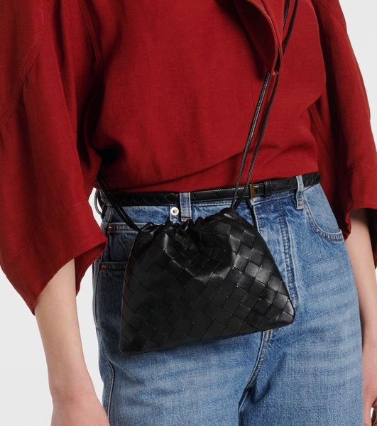 Small Intrecciato leather pouch