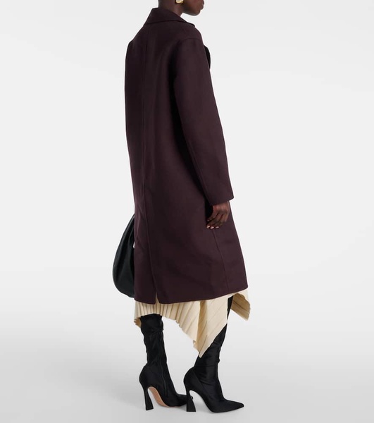 Double-breasted wool coat