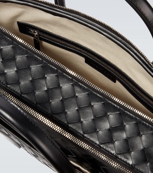 Getaway Intrecciato leather briefcase