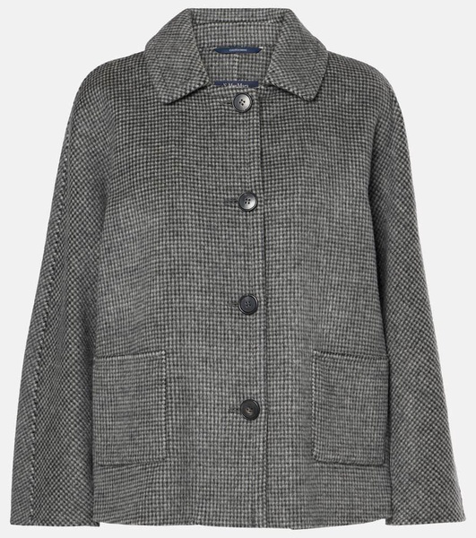 Sorriso houndstooth wool and mohair-blend jacket