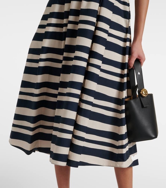 Esmeralda striped cotton midi dress