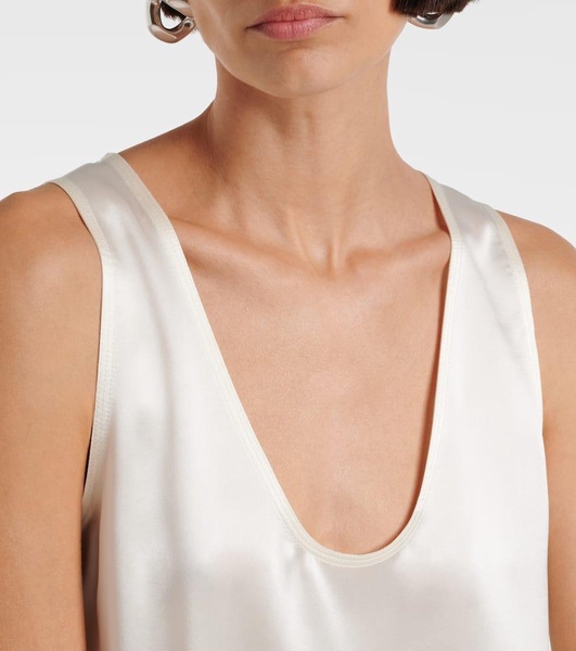 Filly silk satin tank top
