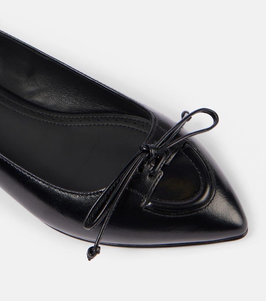 Leather ballet flats