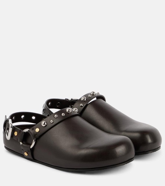 Elyse studded faux leather clogs