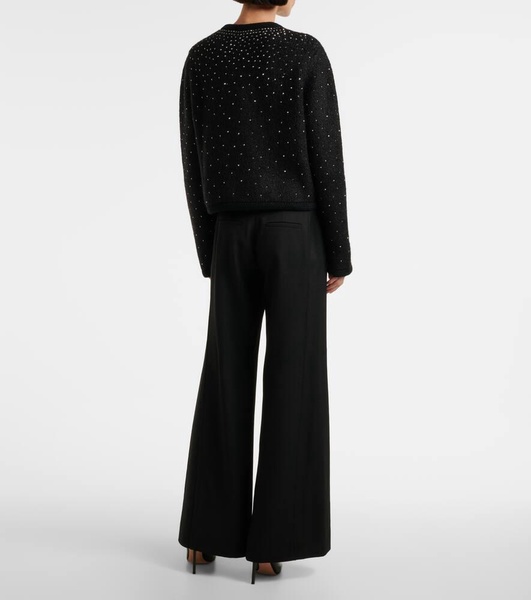 Tina crystal-embellished bouclé jacket