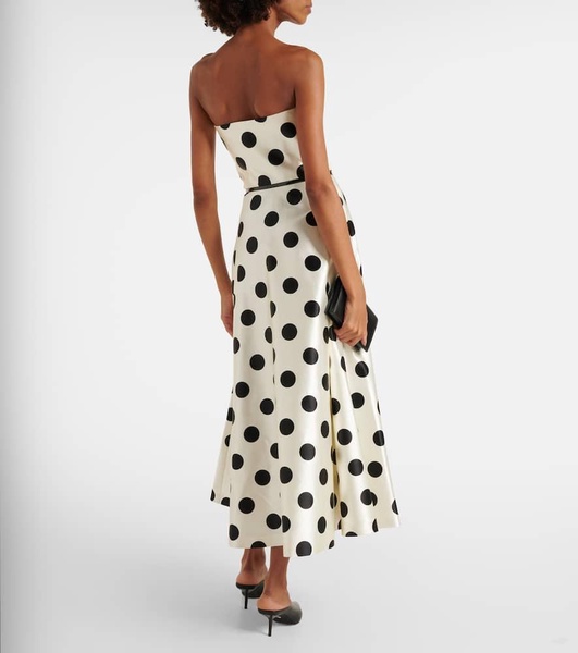 Cippo polka-dot cotton and silk maxi dress
