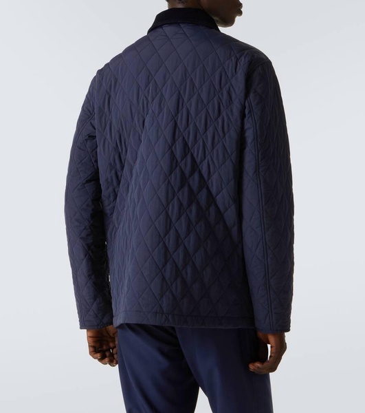 Corduroy-trimmed field jacket