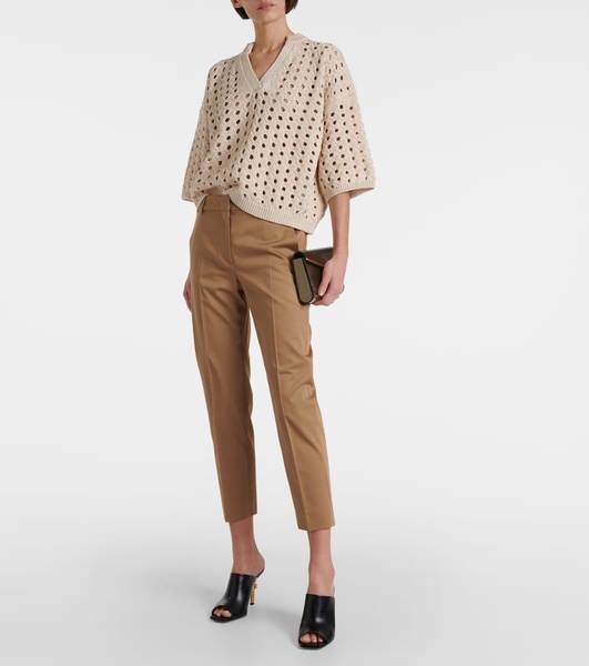 Lince cropped cotton straight pants