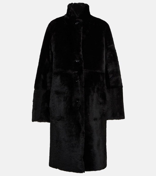 Britanny reversible leather and shearling coat