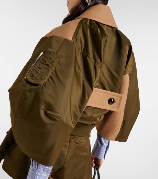 Wool and twill jacket