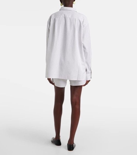 Maya striped cotton-blend shirt