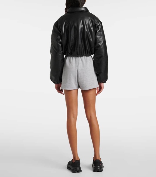 Premier faux leather bomber jacket