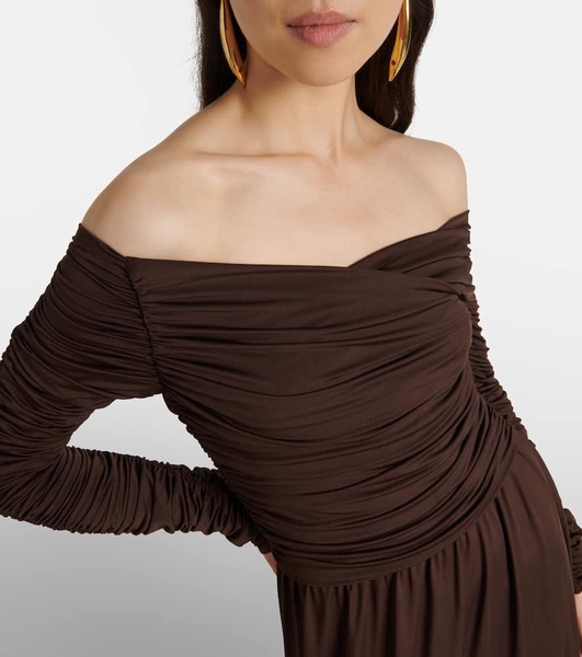 Charlotte off-shoulder jersey maxi dress
