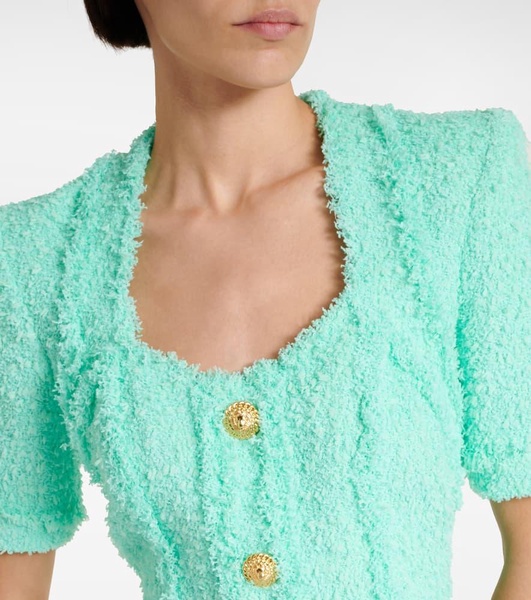 Embellished tweed minidress