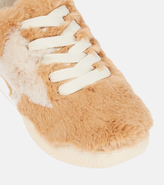 Loop faux fur sneakers