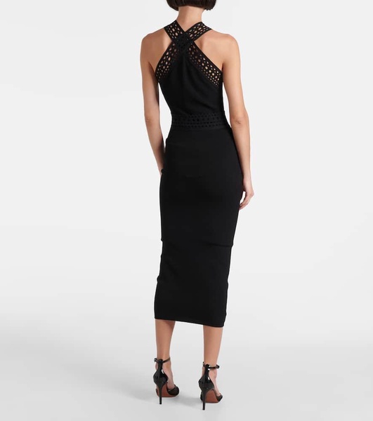 Vienne cutout jersey midi skirt