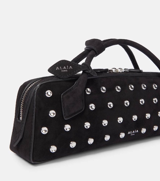 Le Teckel studded suede tote bag