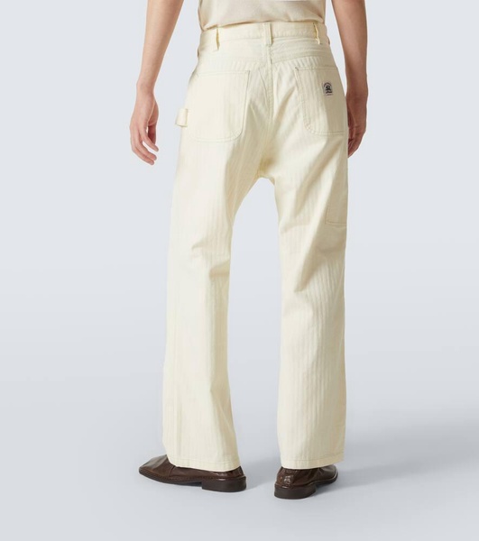 Cotton straight pants