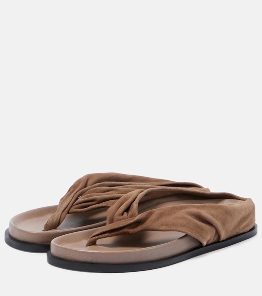 Shaw suede thong sandals