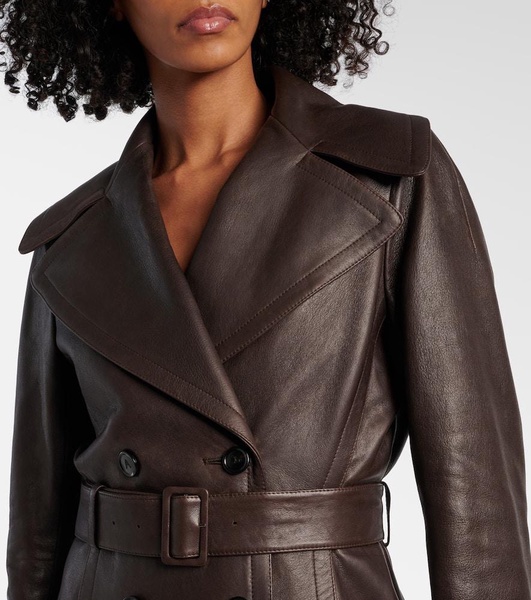 Leather coat