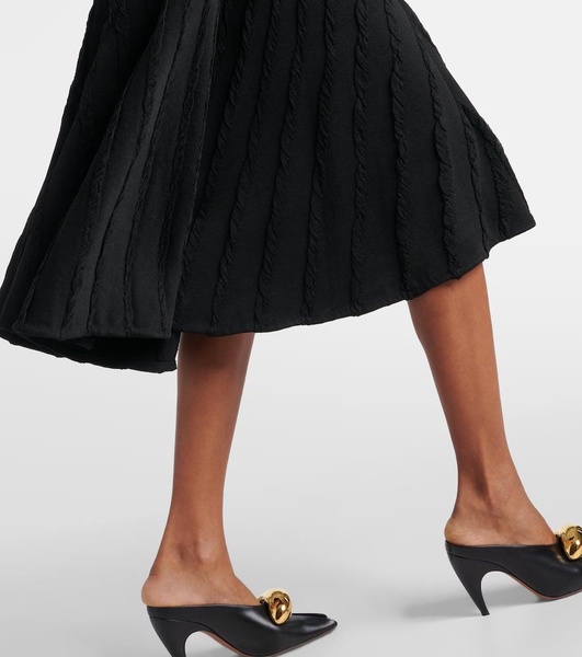 Gathered midi dress