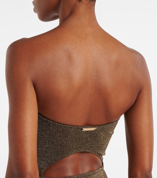 Anya cutout lamé swimsuit