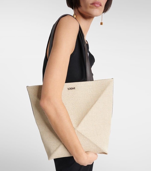 Puzzle Fold Medium canvas tote bag