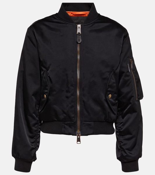 Shrunk cropped bomber jacket