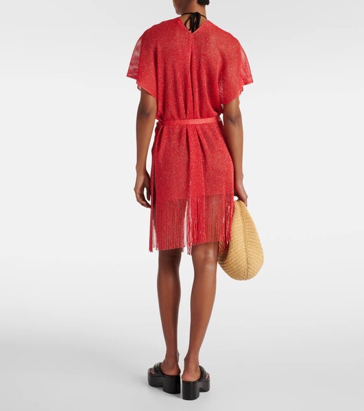 Fringed Lurex® beach cover-up