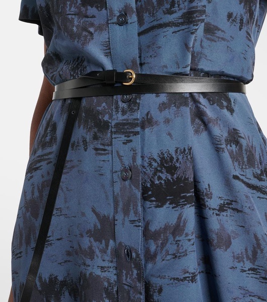 Kiera printed silk midi dress