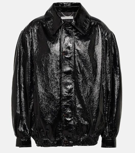 Oversized leather jacket