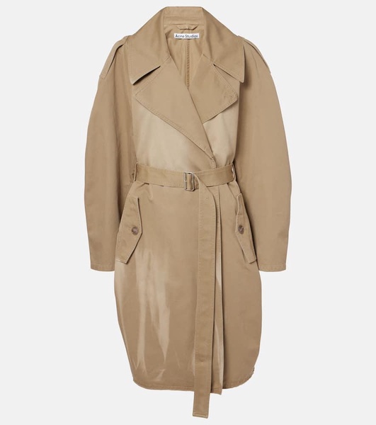 Cotton twill trench coat