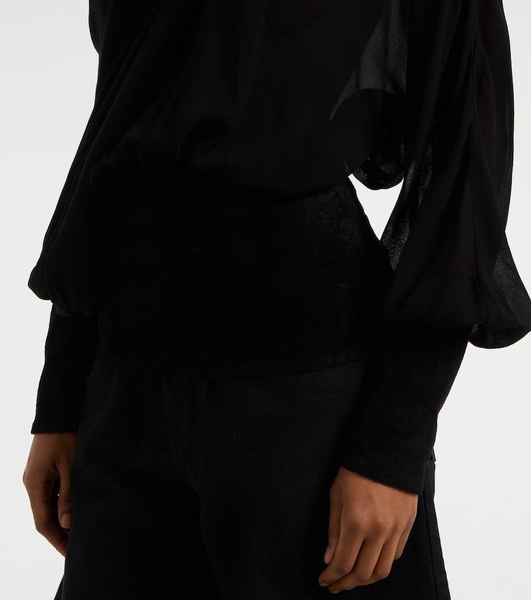 Draped georgette blouse