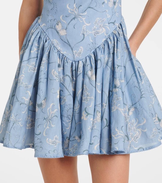 Pluma Lymanopoda appliqué linen minidress