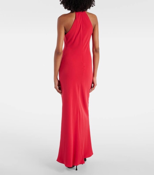 Fernet halterneck cady gown