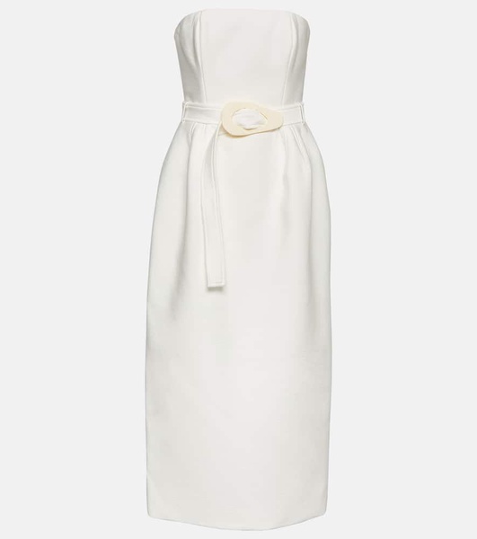 Strapless midi dress