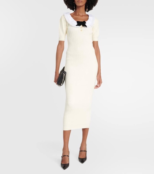 Knitted cotton midi dress