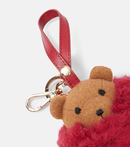 Teak teddy bag charm