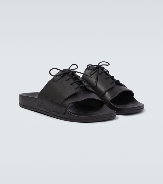 Lace-up rubber slides