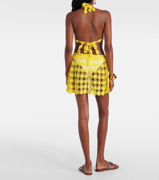 Ibiza crochet cotton minidress