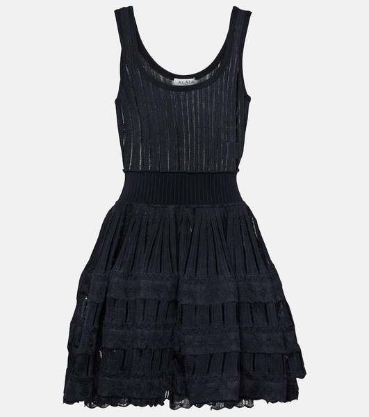 Ribbed-knit minidress