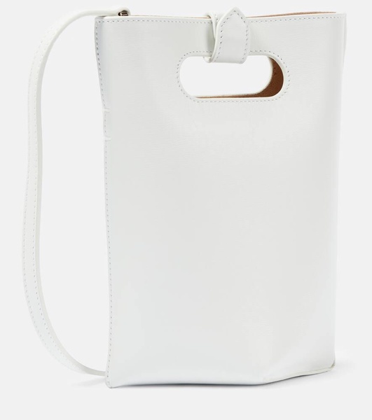 Folded Small leather tote bag