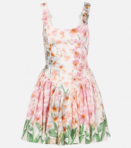Pluma Jardinera linen minidress