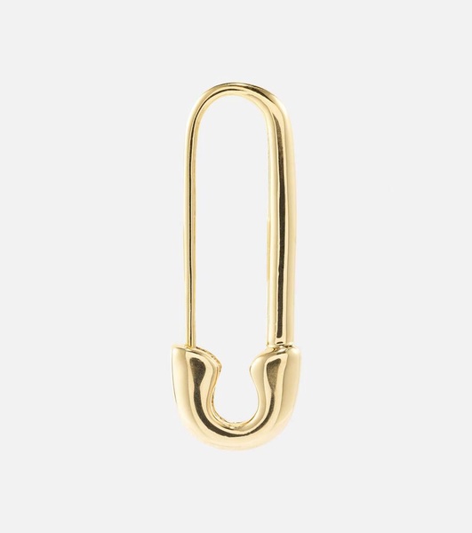 Safety Pin 18kt gold single earring 