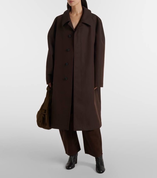 Wool and cotton-blend coat